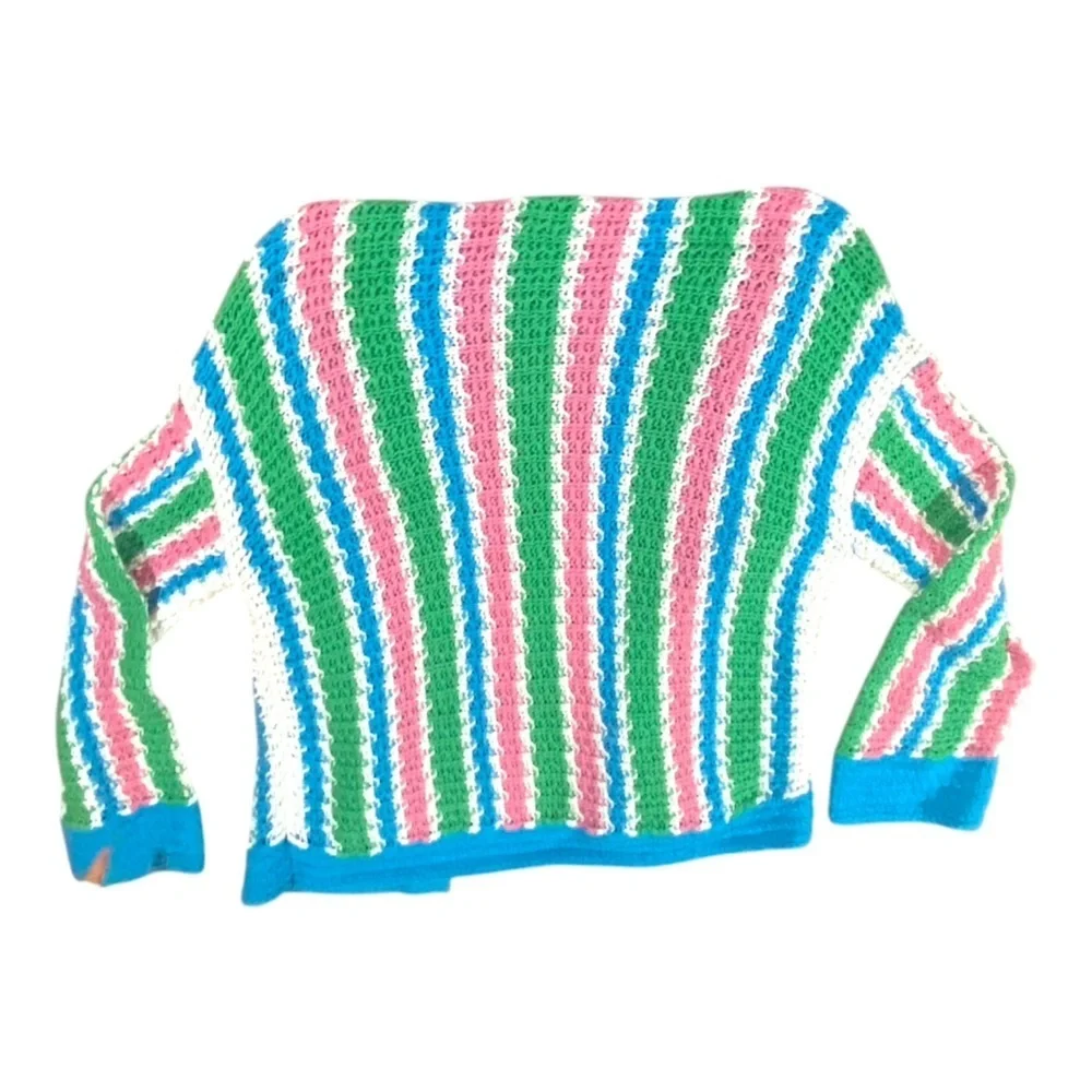 ZARA Bloggers Favorite MATCHING SET Crochet Crop Top & Cardigan Sweater Sz M
